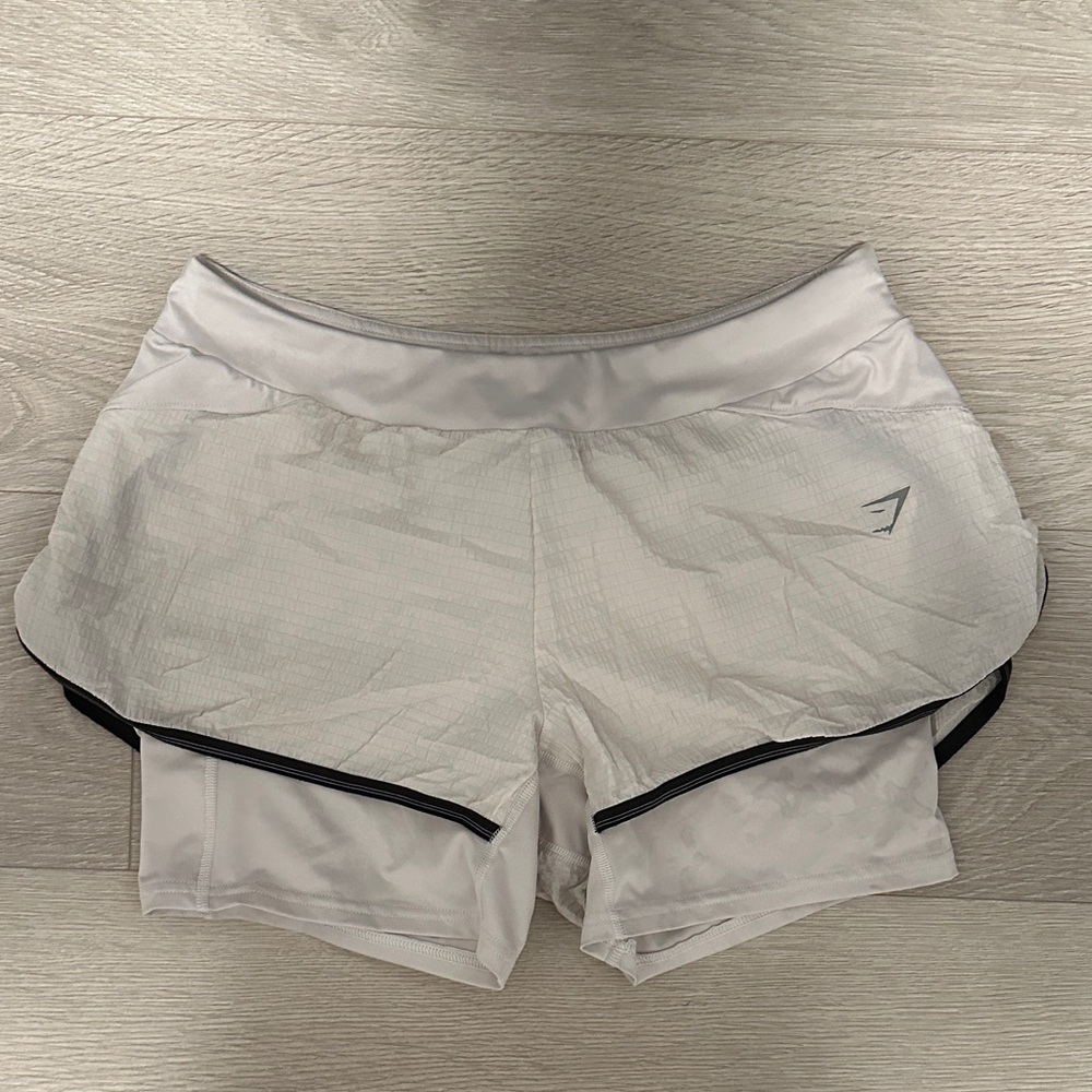 Gymshark Women's Athletic Shorts in Light Gray